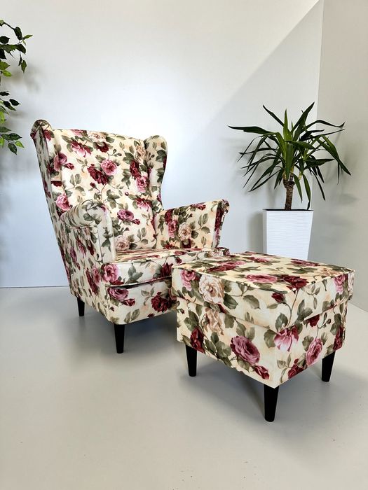 Fotel uszak wzorzysty Coral, Dostawa 0zł