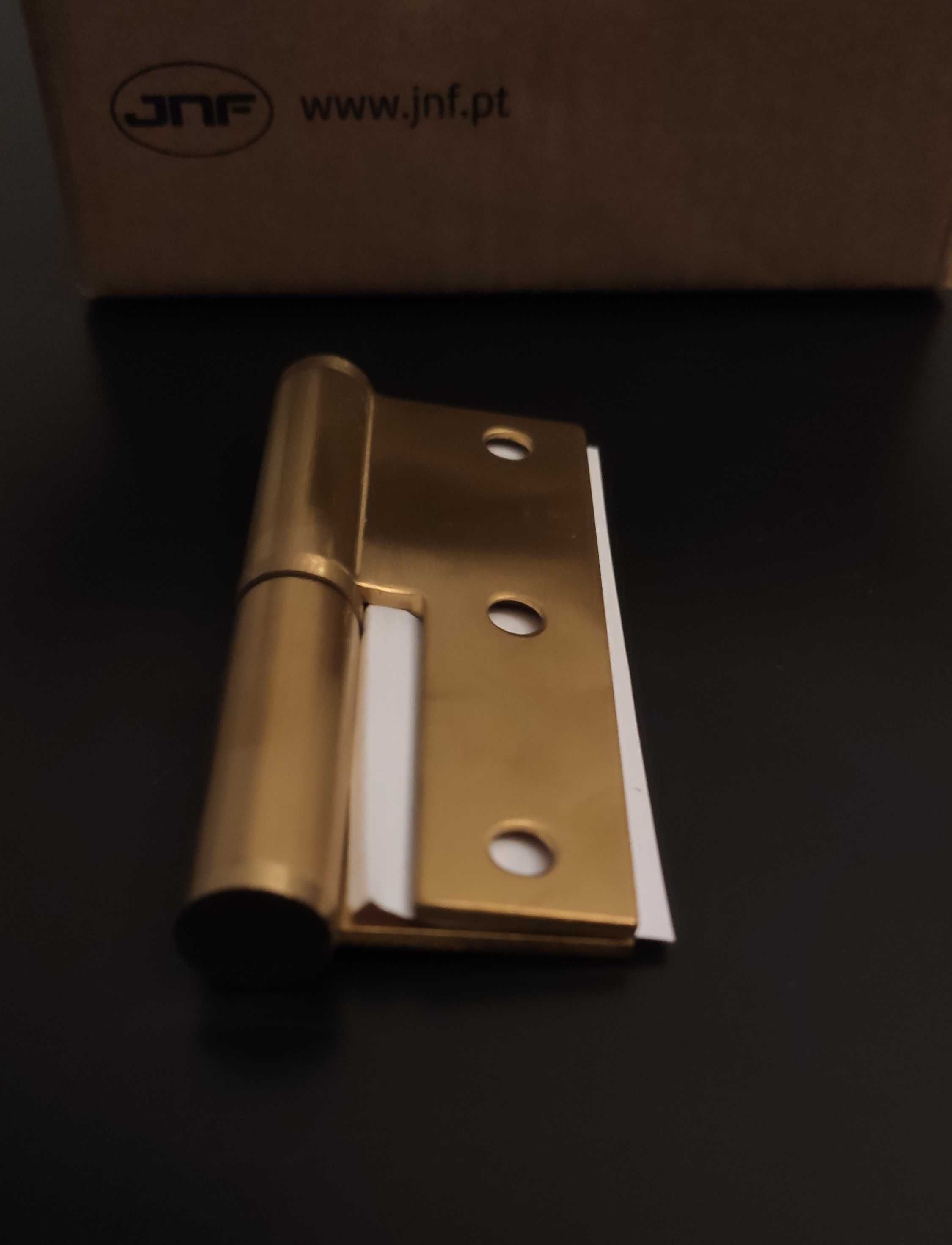 50+50 Dobradiças direita/esquerda JNF acabamento Titanium Gold