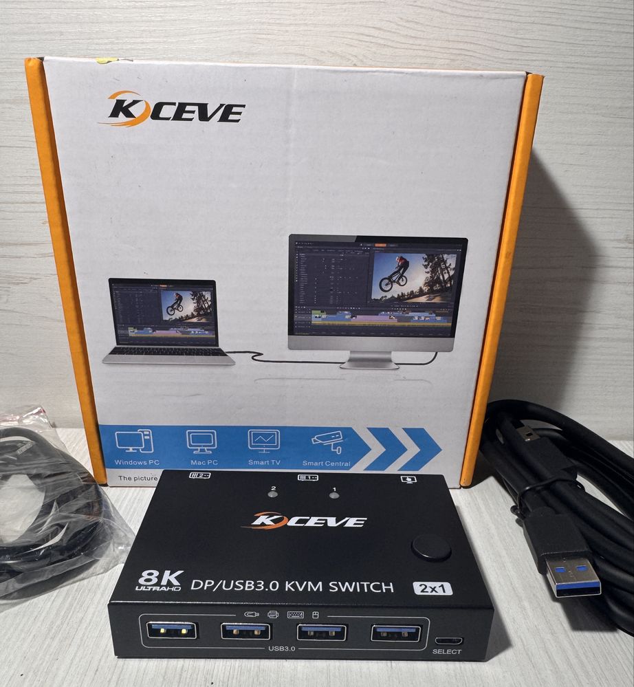 **KCEVE 8K  przełącznik KVM USB 3.0  - Stówka Grudziądz**