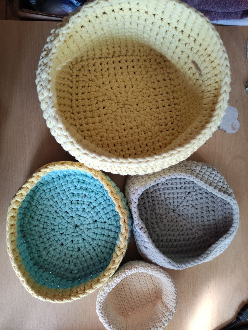 Kosze plecione ze sznurka. Hand made