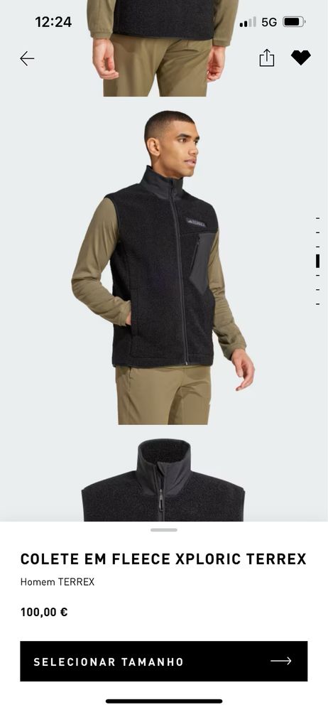 Colete em Fleece Adidas Xploric Terrex