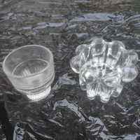Świeczniki szklane vintage 2 Szt