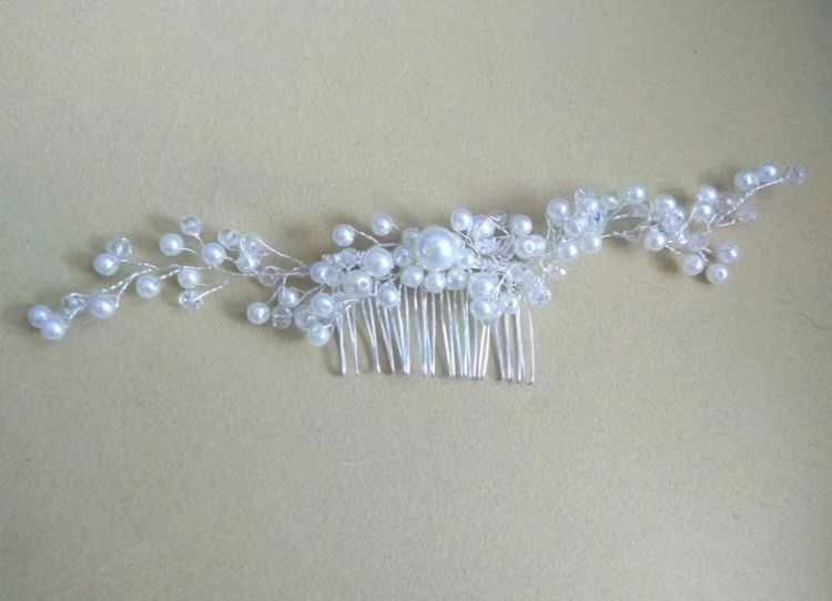 Ozdoba ślubna do włosów i kolczyki