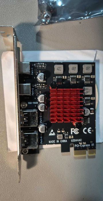 Karta rozszerzeń USB 3.1 GEN2 typu c, złącze 10Gbps PCI Express 3.0 1X