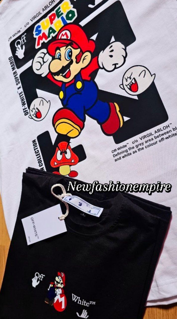 T-shirt off x S. MARIO  240gr  -  excelente qualidade