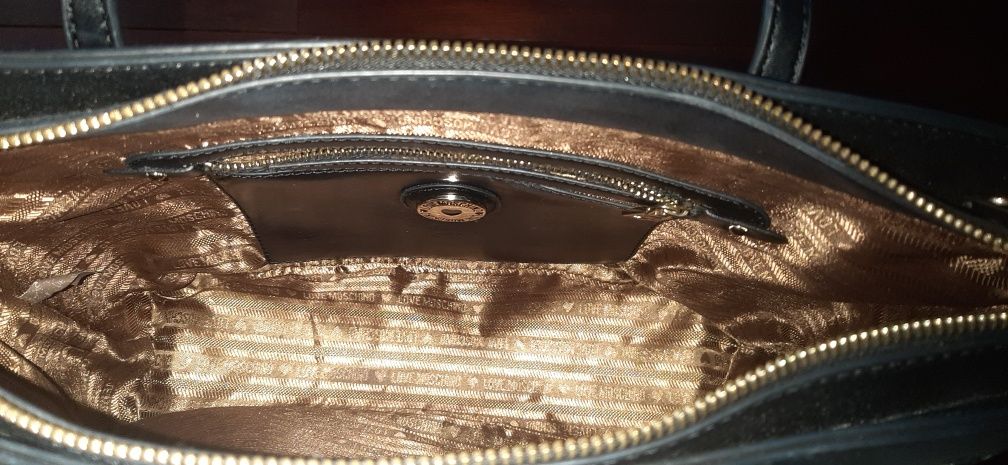 Shopper Love Moschino czarno-złoty