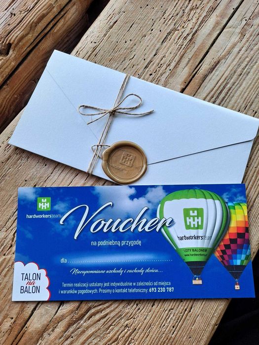 Voucher na lot balonem Nałęczów, Kazimierz Dolny.