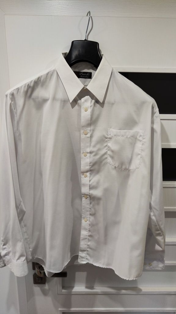 Biała koszula męska długi rekaw