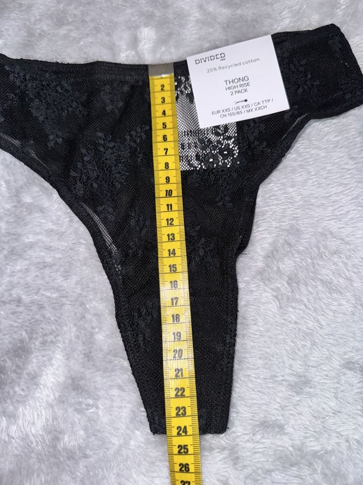 H&M ekskluzywna bielizna wysoka talia pas koronka bawełna Xs 2 pack