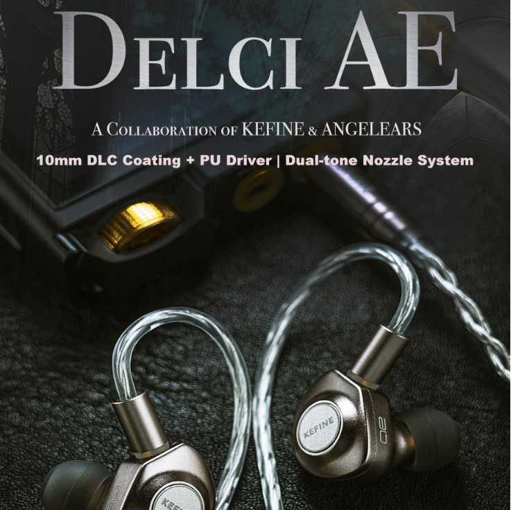 ⇒ Kefine X Angelears Delci AE - динамические наушники с 10-мм, DLC+PU