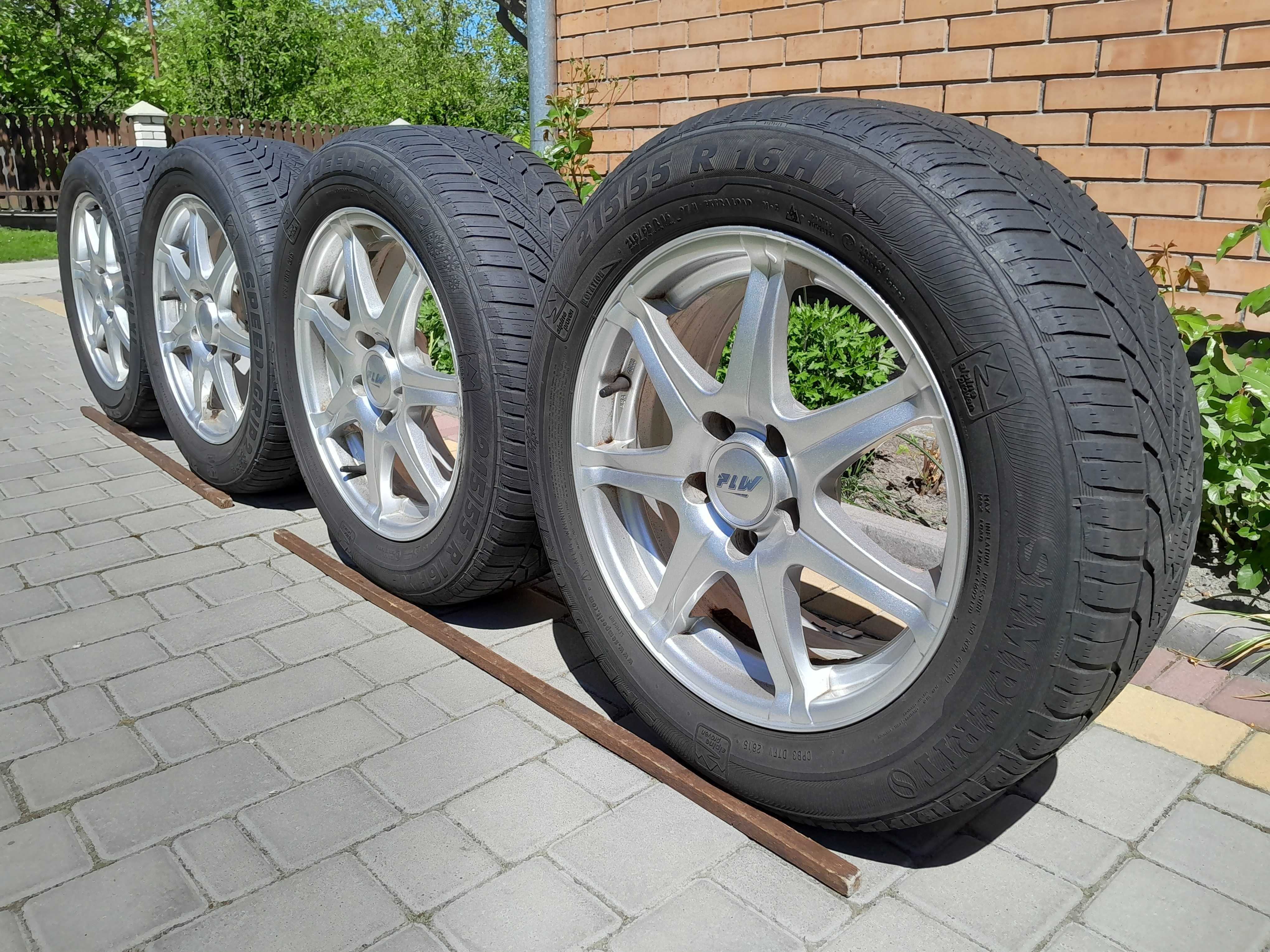 диски mercedes r16 5x112 7j et38 шини 215 55 semperit 5.7 мм колеса