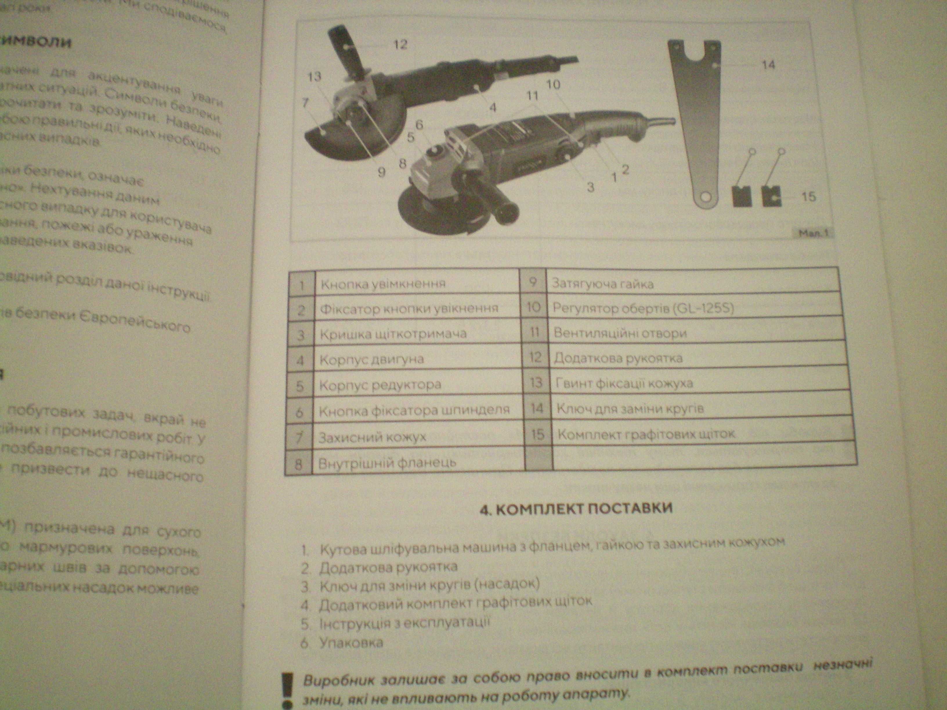 Угловая шлифовальна машина Dnipro m GL-125S кутова болгарка шлифмашина