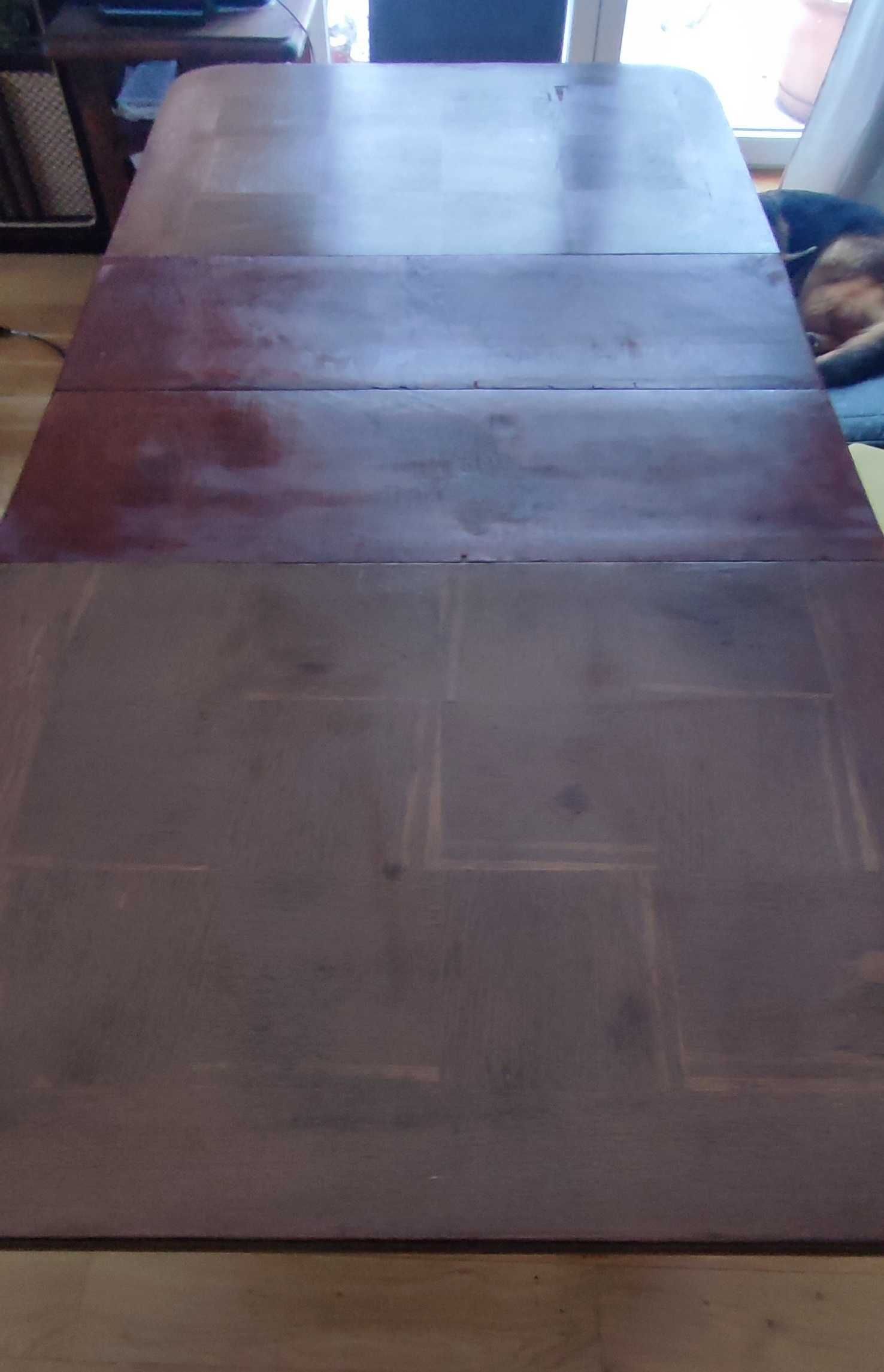 Stół drewniany (dąb) rozkładany, 122/180 x 87cm.