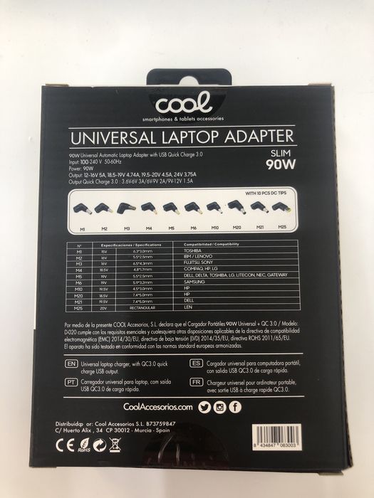 Carregador universal Cool para portateis
