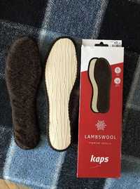 Стельки зимние из 100%ной овечьей шерсти Kaps Lambswool 43 размер.