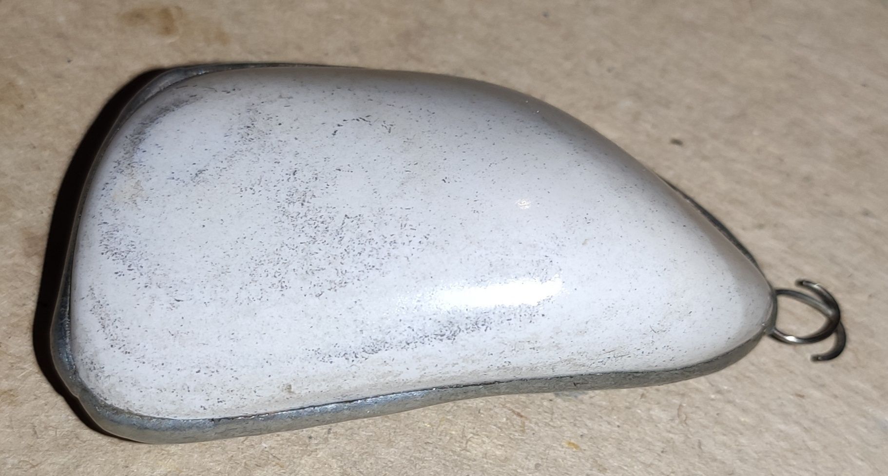 Krzemień pasiasty zawieszka duża wisiorek kamień w metalu