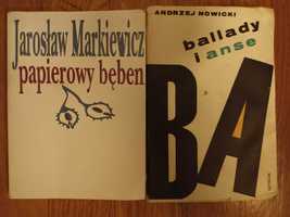 Markiewicz Papierowy bęben 65, Wojaczek Przerosło mnie serce 25, Walp