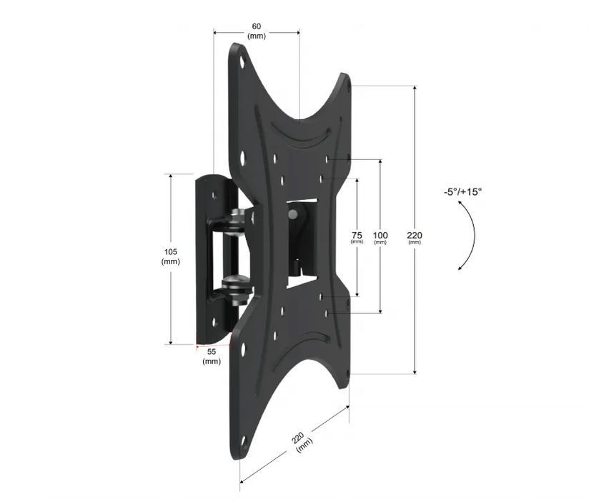 Uchwyt ścienny uniwersalny wieszak do TV LCD LED CV-30 13-42 cali 30kg