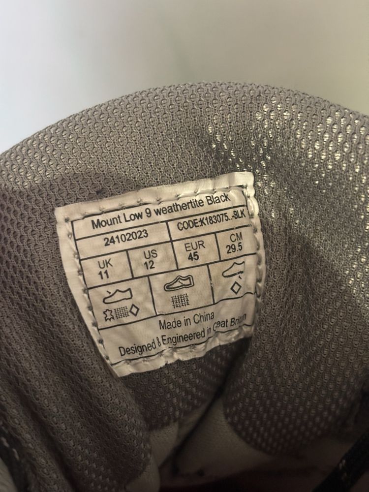 Karrimor weathertite dunagrip Трекінгові Шкіряні Кросівки 45