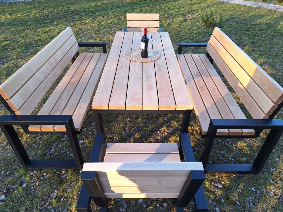 Bukowe Meble Ogrodowe Wypoczynkowe/ Na taras Loft