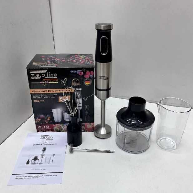Немецкий погружной блендер Zepline ZP-143 5в1, 1500 Вт — универсальный