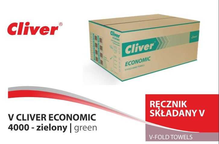 Ręcznik papierowy papier Cliver w opakowaniu 4000 szt. zielony