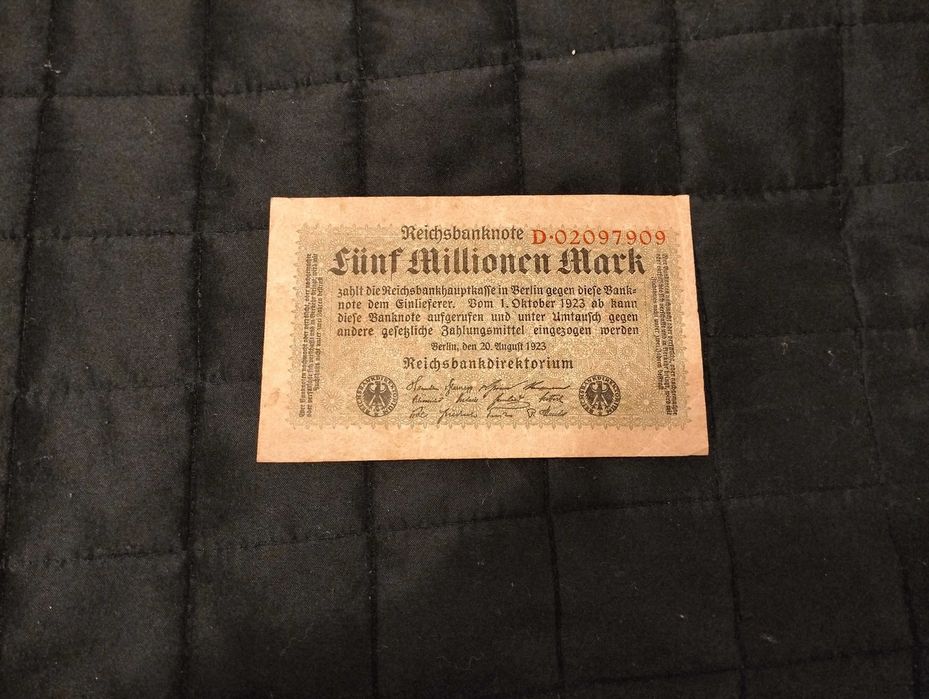 5 milionów marek 1923, banknot, Niemcy