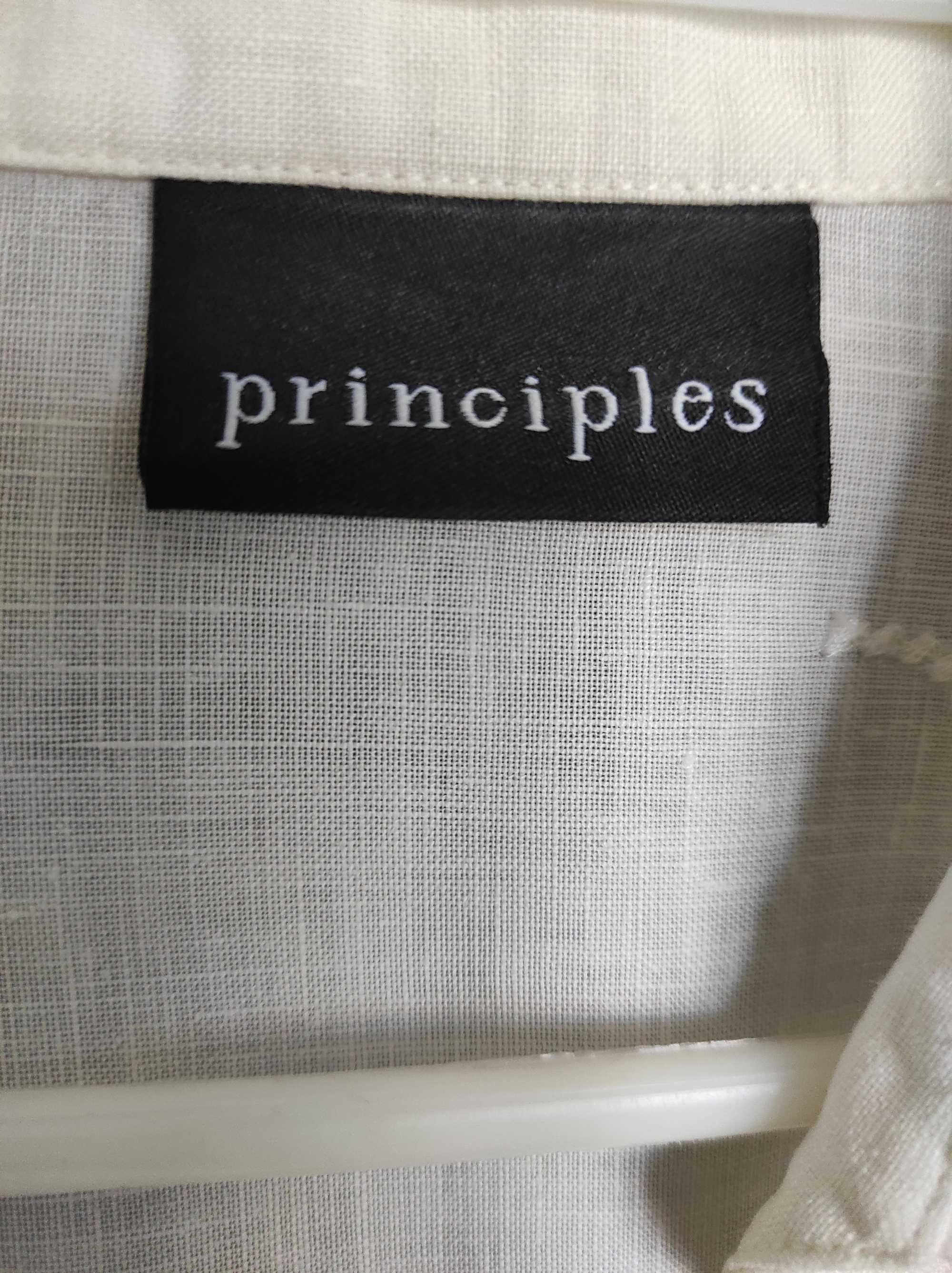 Bluzka lniana z haftem 40 Principles