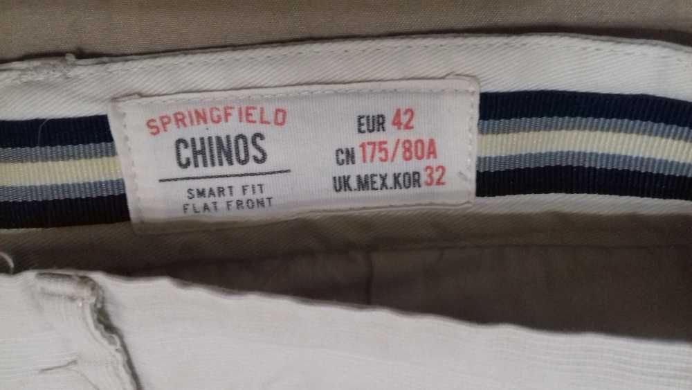 Springfield Calças Chino branco ou azul claro 42