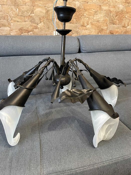 Żyrandol metalowy + Komplet żarówek