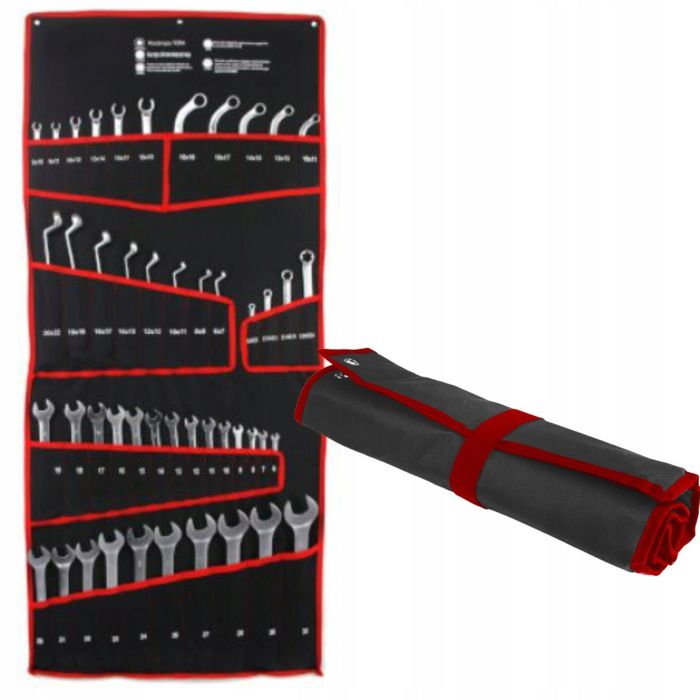 KLUCZE PŁASKO OCZKOWE 6-32 TORX TYP C GIĘTE ZESTAW 47 sztuk NASADOWE KRAFT