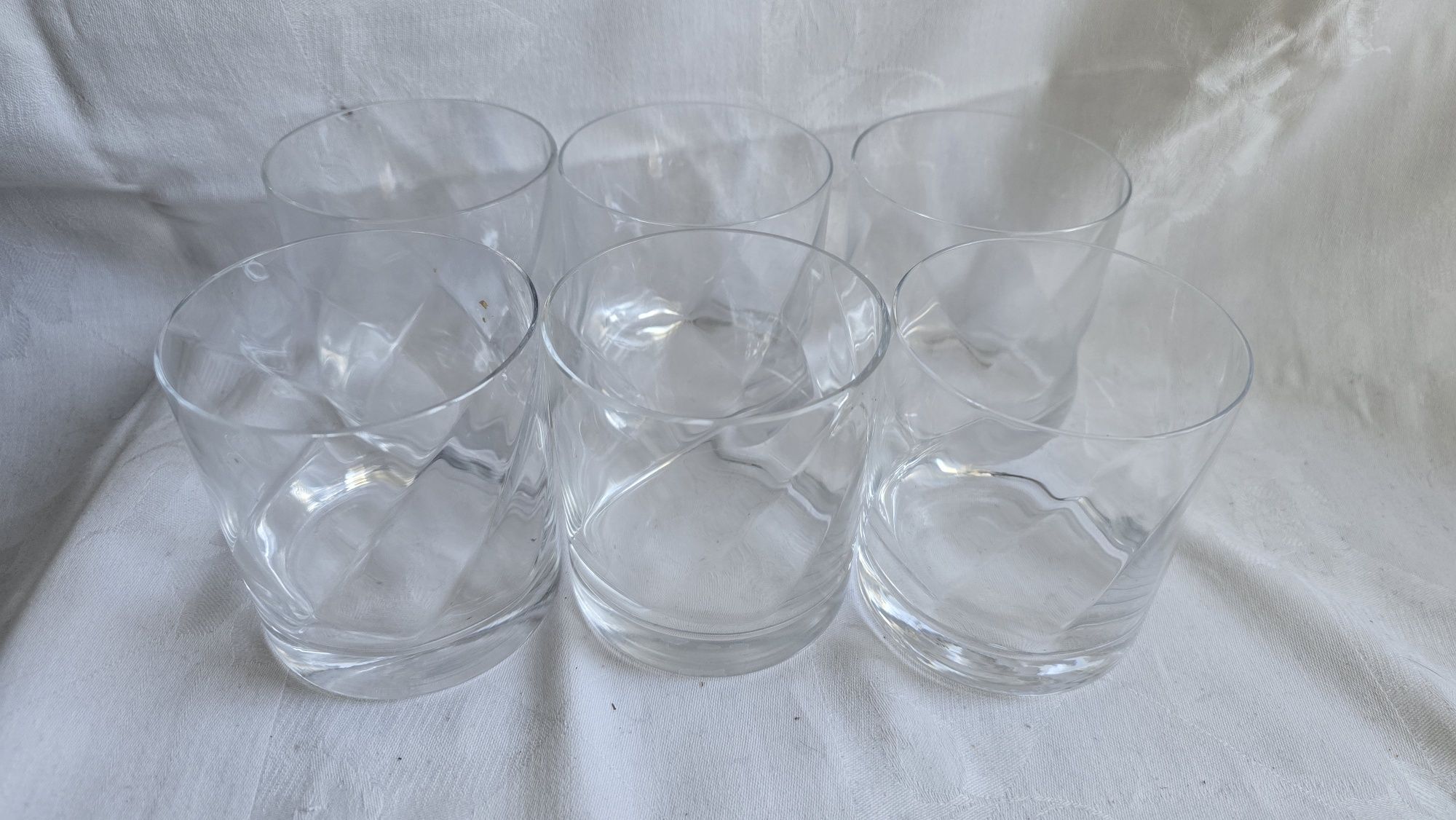 6 x Szklanki duże do whisky szkło Zdobione szklanka stara kolekcjonera