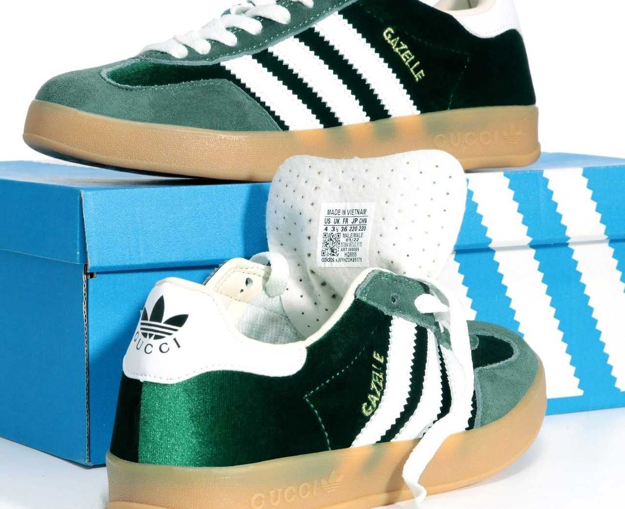 РОЗПРОДАЖ! Кросівки Adidas Gazelle Gucci кросовки адидас гучи зелені