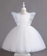 Biała sukienia 7-8 lat Nowa