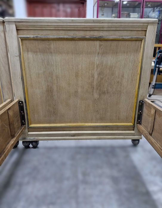 Duże dębowe łóżko secesyjne AntykiMarki.pl