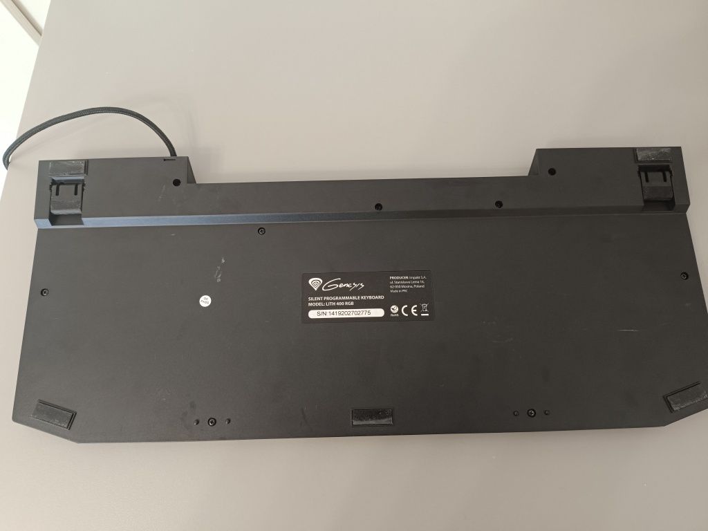 Klawiatura membranowa Genesis Lith 400 RGB X-Scissors Switch Czarny