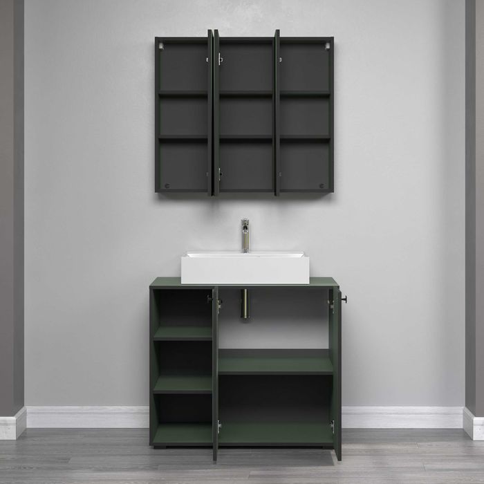 Szafka łazienkowa z umywalką CERAMICZNĄ WYSOKA JAKOŚĆ nowa 90x53cm