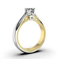 Wyjątkowy Złoty 750 pierścionek zaręczynowy z brylantem 0.5 ct VS1 585