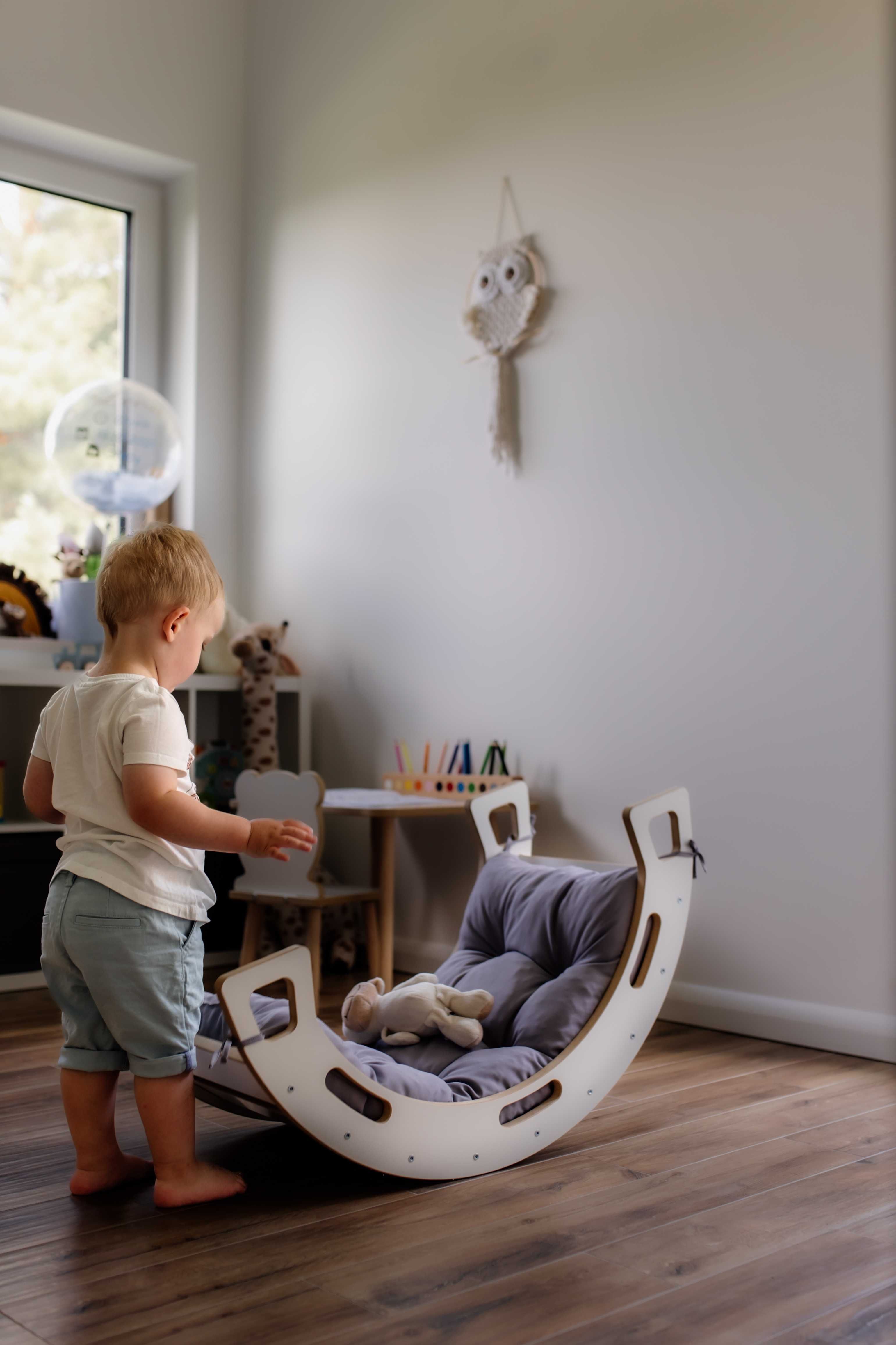 NOWY Bujak dla dziecka Montessori Zjeżdżalnia Ścianka Poduszka Blat