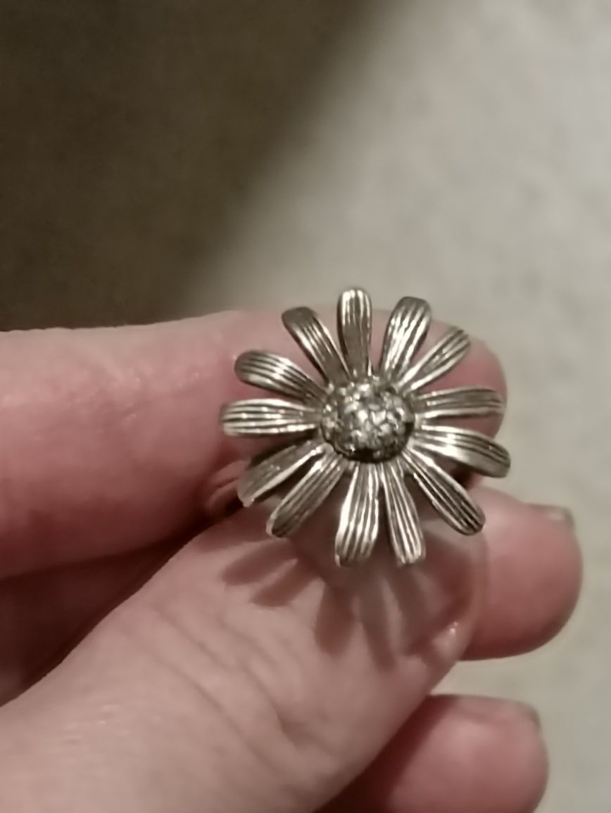 Серебро серебряное кольцо колечко цветок
