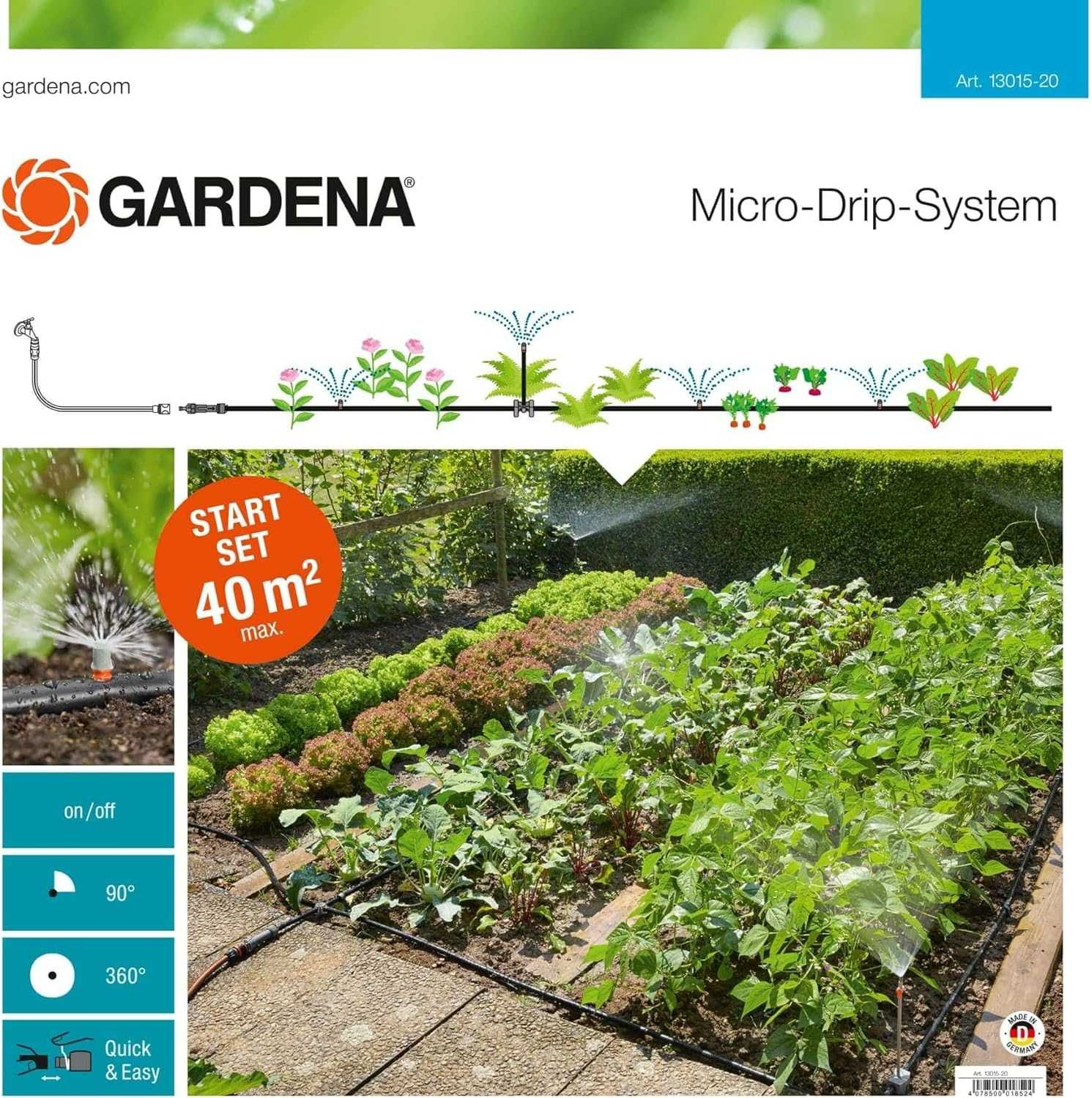полив Gardena  Мікрокрапельна система для поливу квітників і грядок