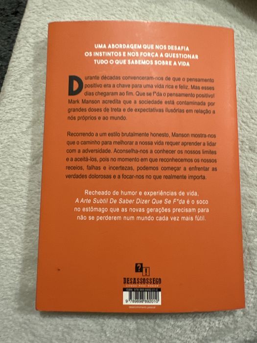 A ARTE  SUBTIL DE SABER DIZER QUE SE F DA - Mark Manson