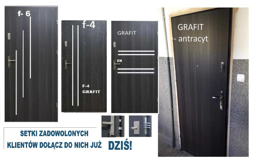 Drzwi wejściowe zewnętrzne z montażem do mieszkania, bloku AKUSTYCZNE