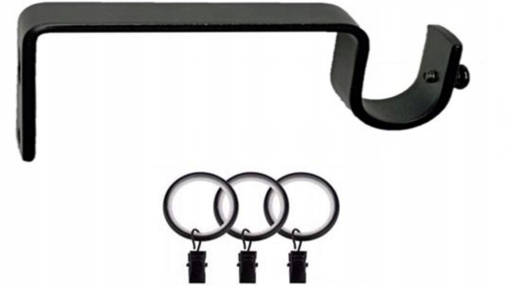 Minimalistyczny Karnisz Pojedynczy Loft Metal czarny mat 100cm