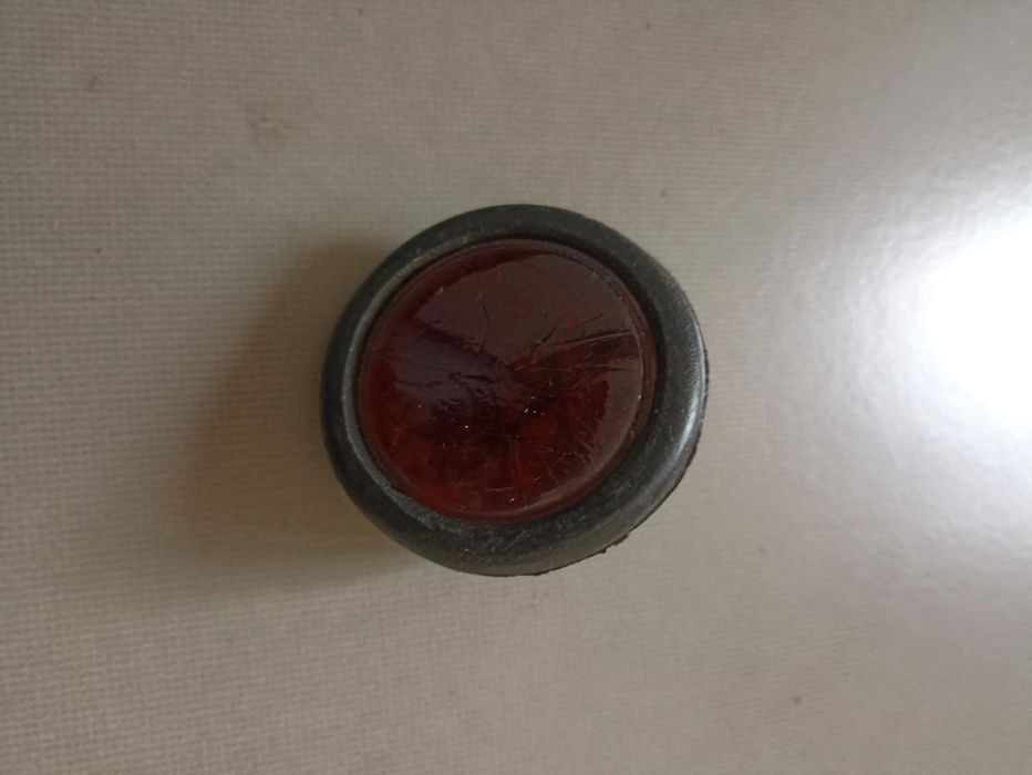 Stara przedwojenna lampka odblask szklany klosz