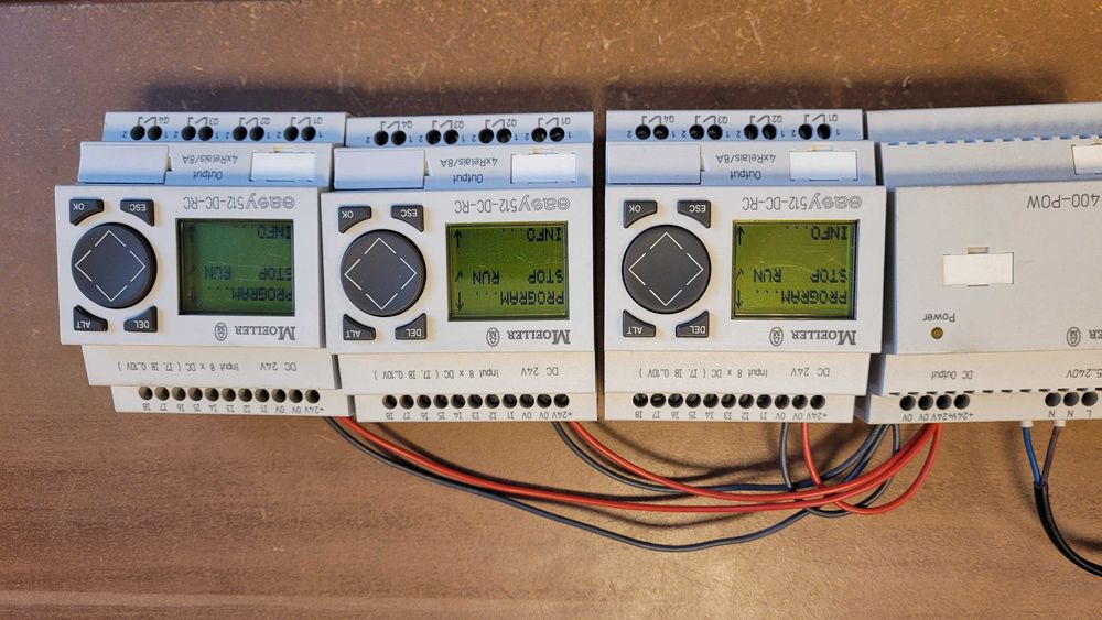 3x Moeller Easy 512-DC-RC + zasilacz 400-POW sterownik programowany