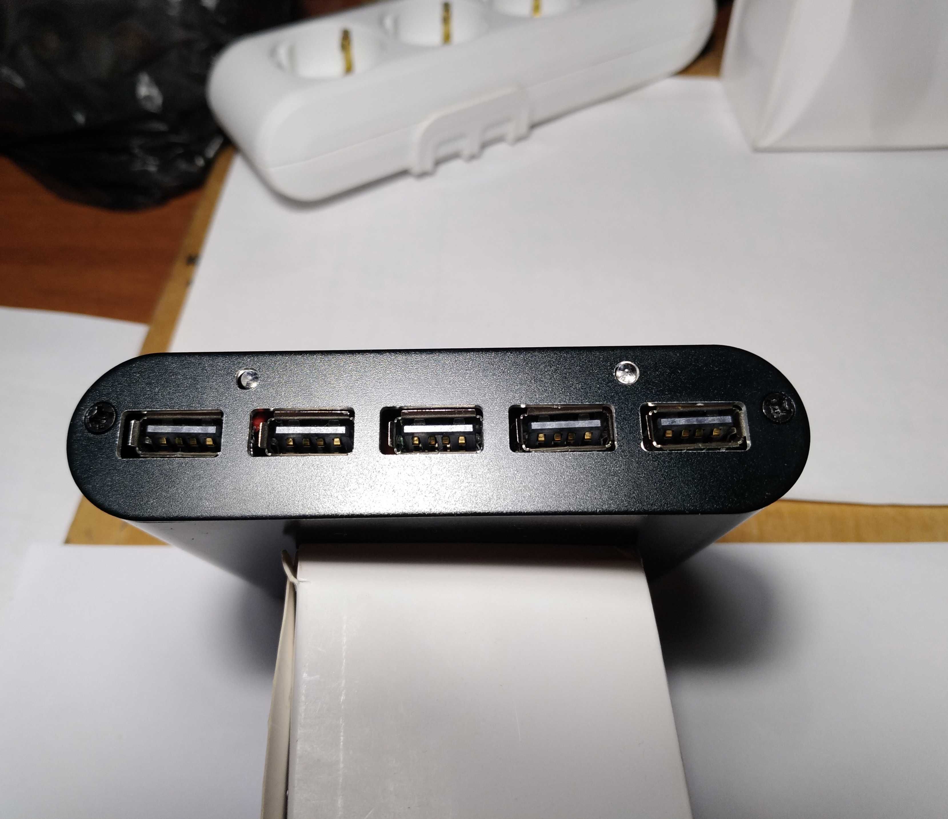 Побутовий мережевий 5 USB зарядний пристрій CONUN VH 3.3A+3.3A  2 кан