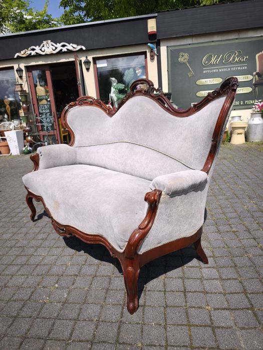 Sofa w stylu Ludwikowskim szara