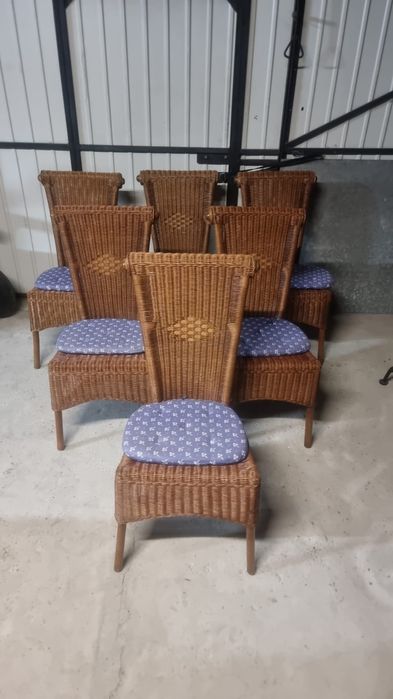 Krzesła wiklinowe 6 sztuk