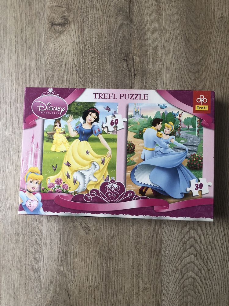 Puzzle trefl disney księżniczki dwa obrazki 60 i 30 kawałków